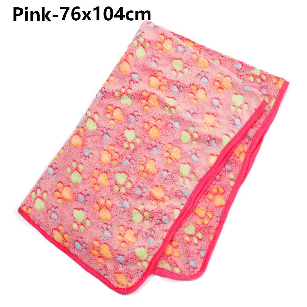 Soft Comfortable Sleeping Dog Paw Pattern Cat Pet Blanket Mat Kennel Dog Cushion Mat