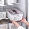 Storage Container for Refrigerator Food Practical Fridge Crisper with Drain Basket Clear and Practical Fruit Organizer