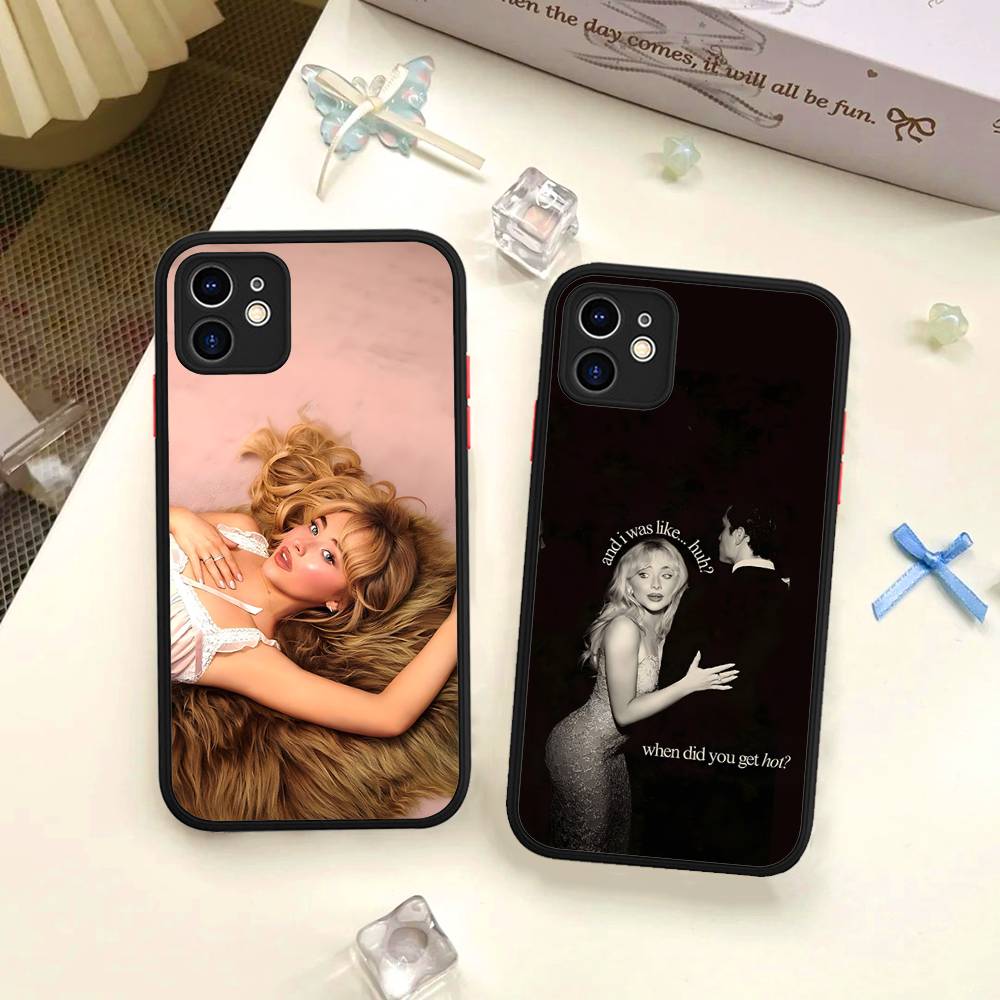 Singer S-Sabrina C-Carpenter For IPhone 16 13 15 11 12 14 Pro Max 15 16 Plus X XS MAX Matte Phone Cover