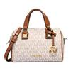 Grayson Signature Monogram Print Zip Closure PVC Tote Bag Women Tote Bags Vanilla-White 35S6GGYC1B-VANILLA