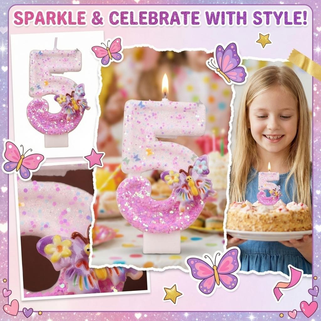Fashion Cartoon Creative Birthday Candles Party Digital Candles