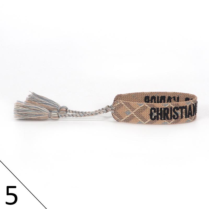 Handmade Embroidered Friendship Bracelet with Tassels for Women