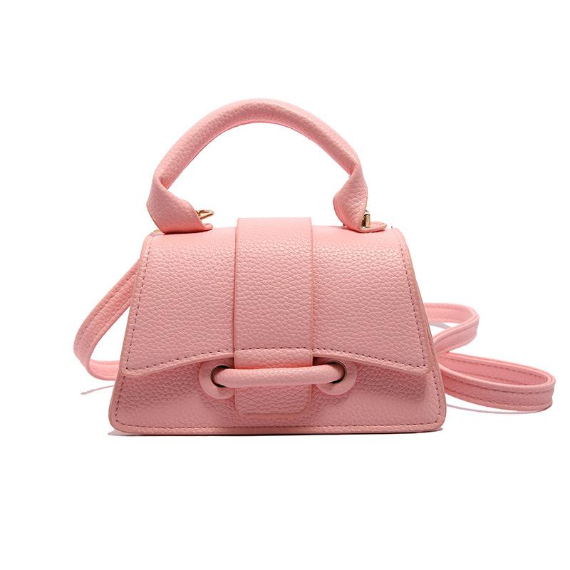 Pure Color Minimalist Handbag Fashionable Single Shoulder Crossbody Bag Women's Faux Leather Square Purse KTB