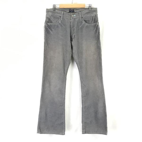 

USED/Made in Japan Paul Smith Jeans Corduroy Flare Pants Men 31 L81 Gray Denim cBH539