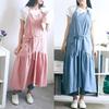 Cotton Linen Apron Pinafore Dress Cooking Apron Waitress Servant Apron Women Kitchen Apron for Cooking Gardening