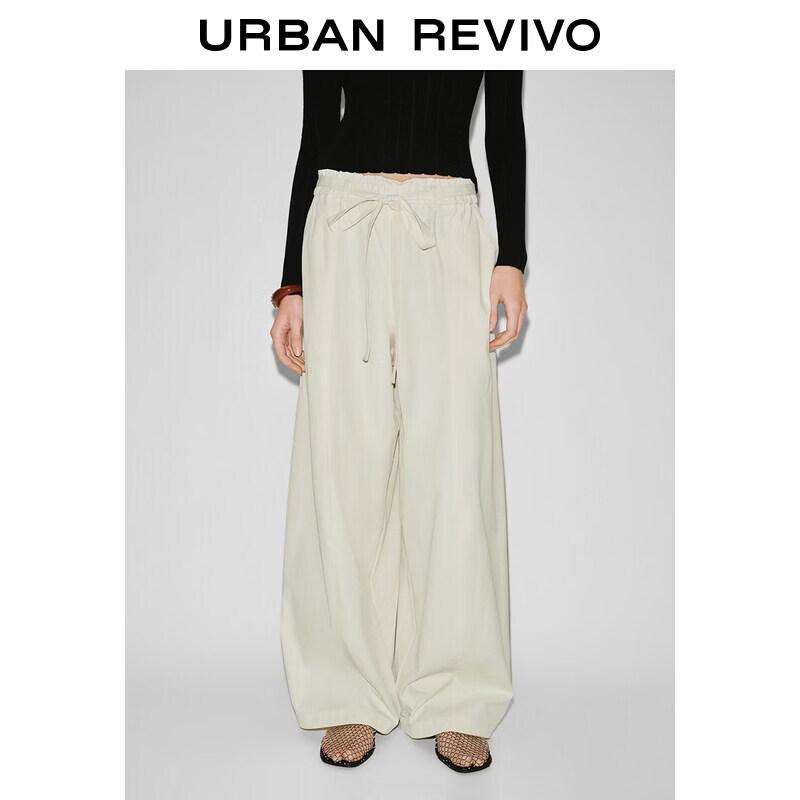 Women's Elastic Waist Wide-Leg Pants