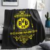 1PC Borussia Patterned Flannel Blanket Suitable For All Seasons for Home Decor Warmth and Comfort Gifts Holiday Present