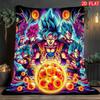 Dragon Ball Durable Anti-pilling Blanket Thick Warm Flannel Blanket for Long Term Home Daily Use THW
