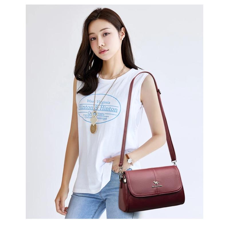 Geantă crossbody pentru femei din piele PU moale de înaltă calitate, geantă de umăr la modă pentru femei potrivită pentru uz zilnic, cumpărături, navetă