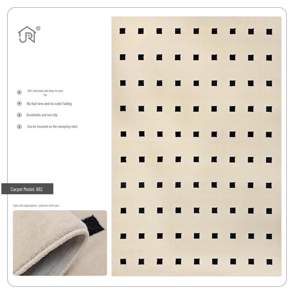 Nordic Minimalist Striped Wabi-Sabi Soft Carpet for Living Room and Bedroom