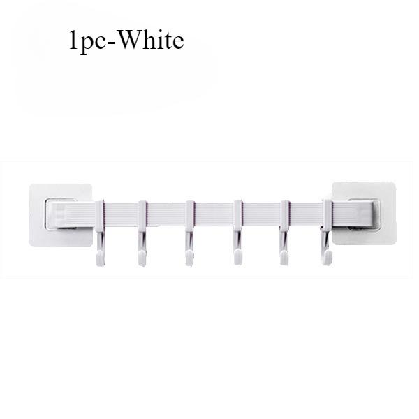 Hooks Wall Mounted Hanger with Sticker Heavy Duty Kitchen Rail Rack Bathroom PP Coat Hat Holder Clothes Towel Storage Hook