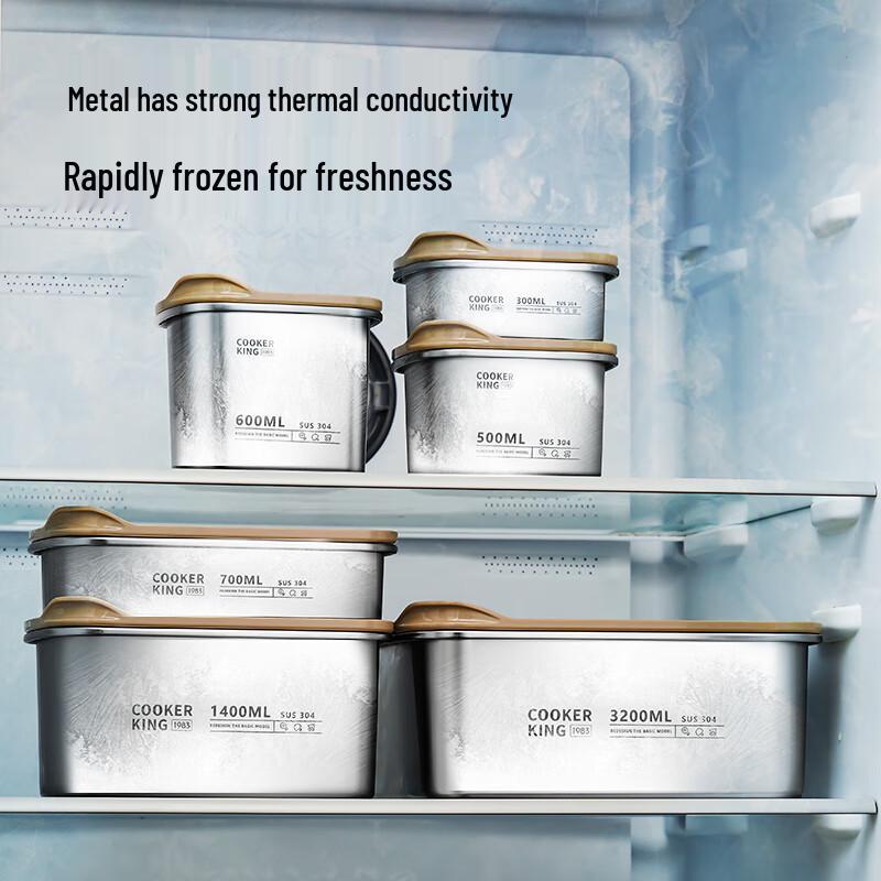 Chu Da Huang 5500ml 304 Edelstahl Mikro-Vakuum Lebensmittelaufbewahrungsbehälter