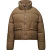 Women's Winter Jacket New Female Pure Color Stand Collar Thicken Parkas Coat Women's Casual Short Cotton Jacket Women's Clothing