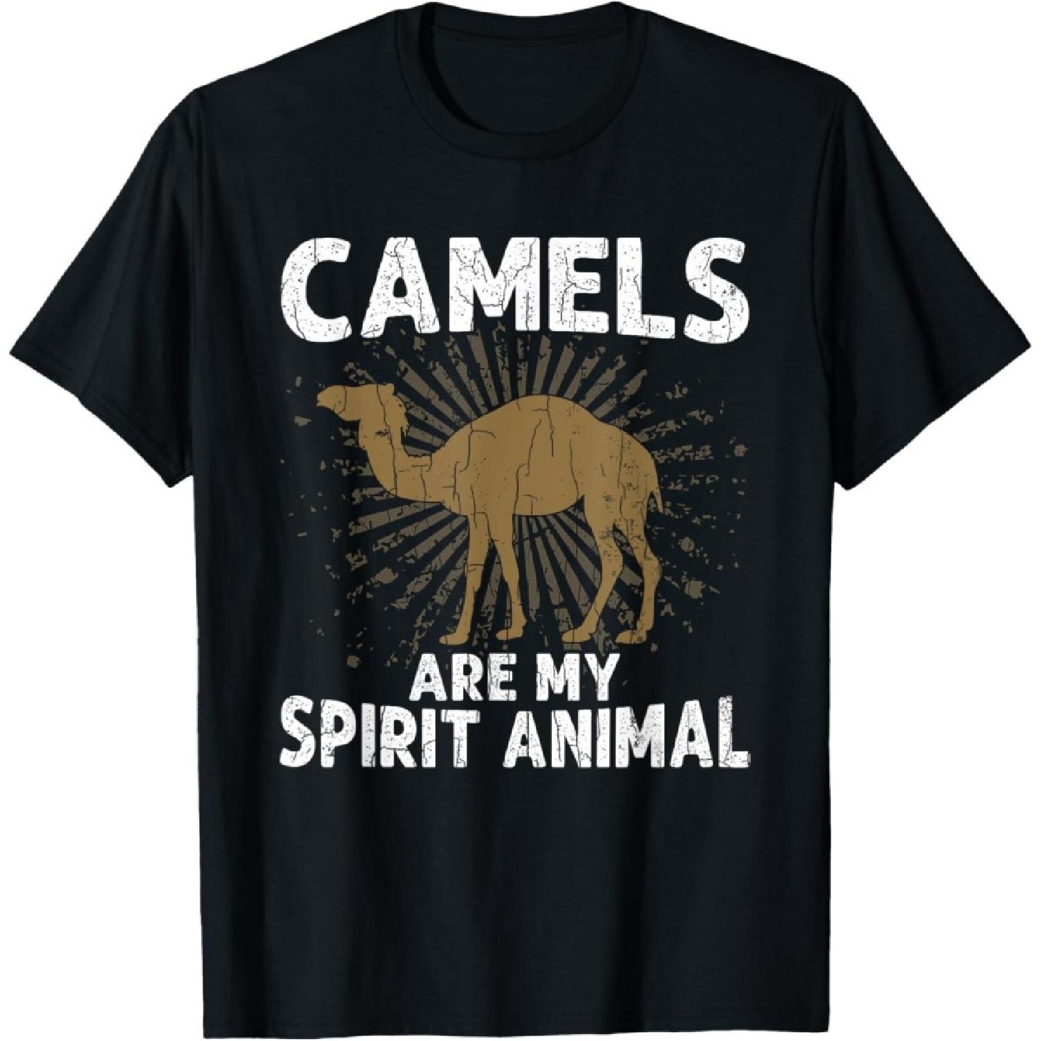 Camels Are My Spirit Animal Funny Camel Animal Lover Graphic T-Shirt S чёрный
