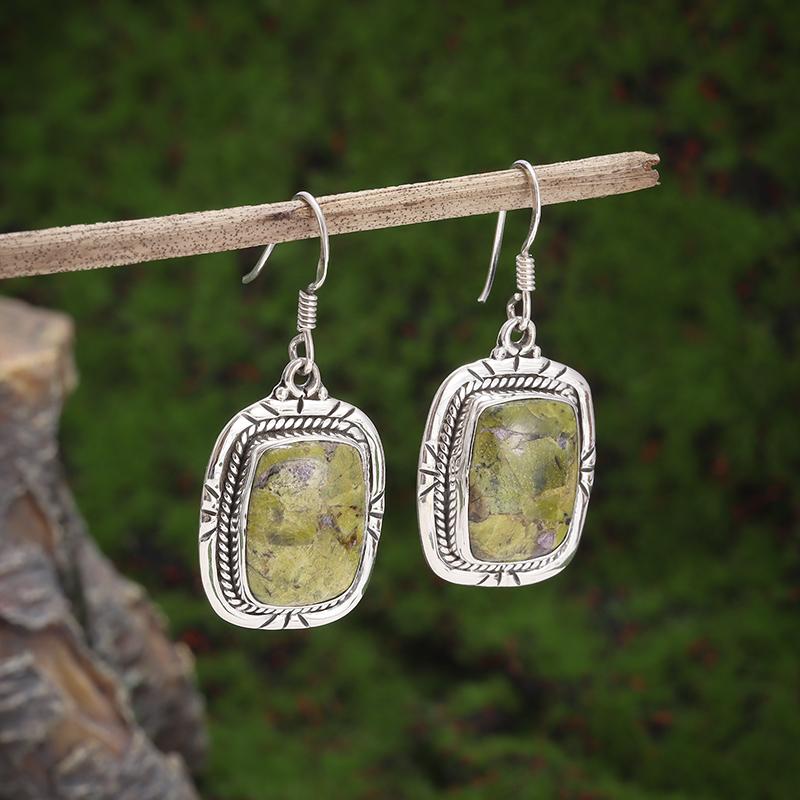 Retro Ethnic Style Red Zircon Earrings for Women, Elegant Earrings Accessories