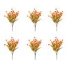 6 Pcs Artificial Fall Flowers UV Resistant Faux Plants Outdoor Decoration Realistic Fake Flower Bundles for Thanksgiving Porch Window Box Planter