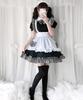[Milky Time] Maid Lolita Dress, Mini Length, Gingham Check, Ruffles (M)