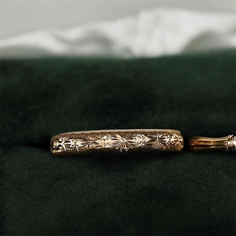 

Vintage brushed carved flower inlaid diamond rings for women new in Marquise shape ring exquisite two-piece jewelry gift set resizable
