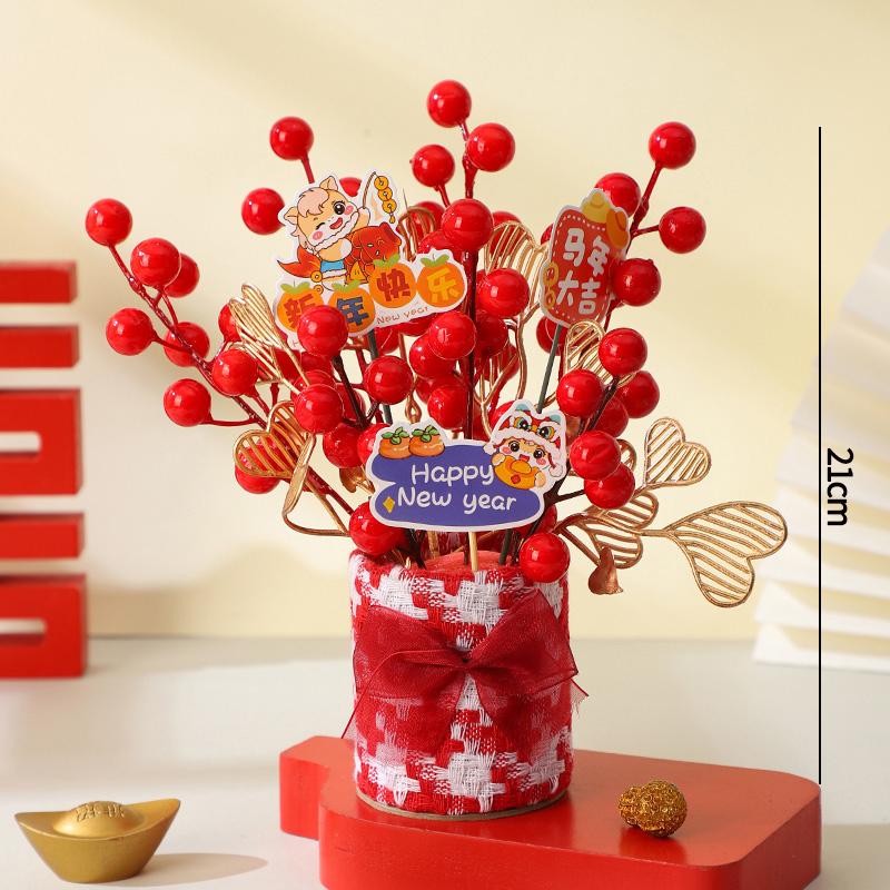 Chinese New Year Decoration Wedding Decoration Horse Year Decoration Flower Vase Hug Bucket Spring Festival Home Decor