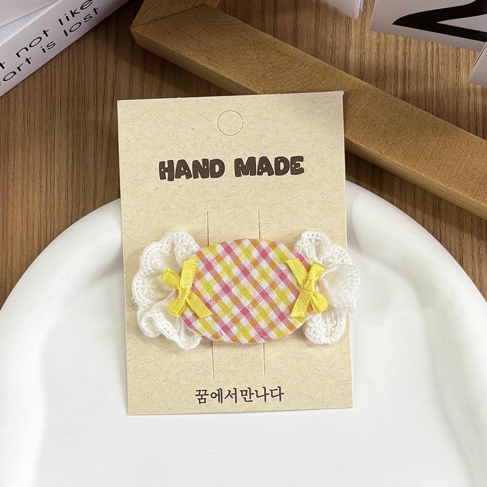 Children's Sweet Plaid Ethnic Hair Clip - Versatile Fabric Hairpin Accessory