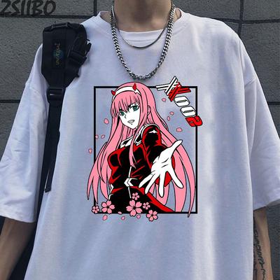 Mode Zero Two Bedrucktes Kurzarm Anime T-Shirt Für Damen Sommer Lässige T-Shirts Kreative Personalisierte T-Shirt Tops