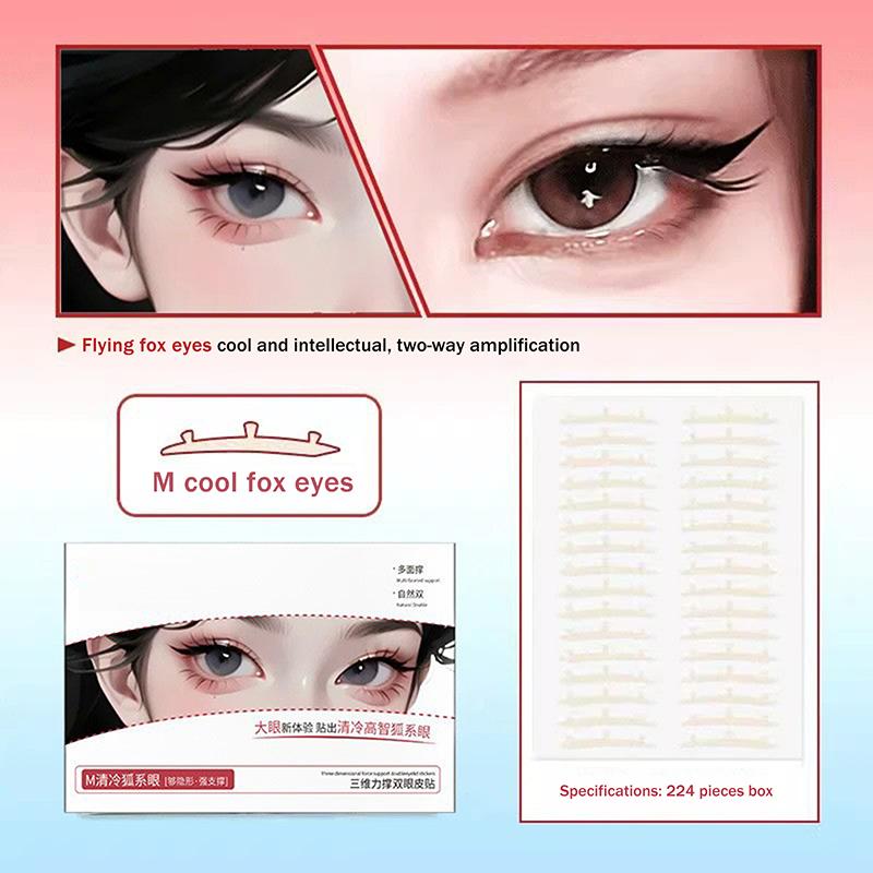 

New 3D Support Invisible Double Eyelid Tape Self-Adhesive Transparent Eyelid Stickers Waterproof Fiber Stickers Eyelid Strips рожевий