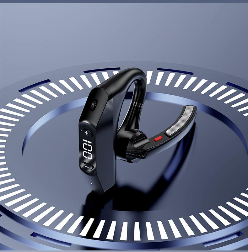 Bluetooth Business Earphones Talk/Music Time 20/30 Hours LED Digital Display With MlC Noice Cancelling Wireless Headset