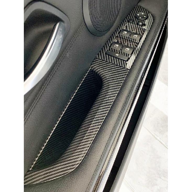 LHD RHD Carbon Fiber Interior Door Armrest Pull Handle For BMW 3 Series E90 E91 316 318 320 325 328i 2004-2012