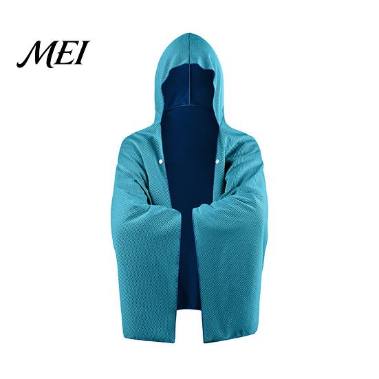 Summer Heat Relief Towel Cooling Cloak, Hooded Cool Cape, Beach UV Protection Cape Instant for Men Women Yoga Camping Quick Dry
