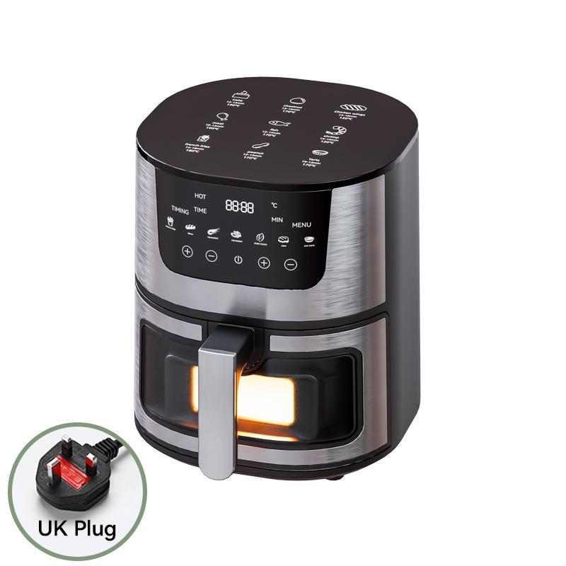 7L Smart Visual Air Fryer, Touch Control, Non-Stick Liner, Oven-Compatible, 110V/220V.