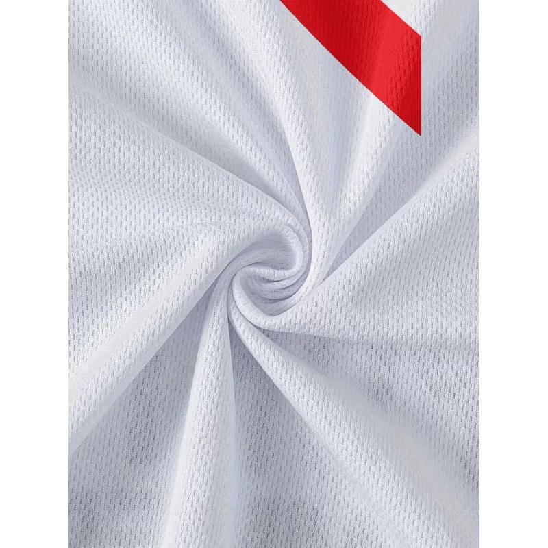 Men's O Neck Short Sleeved Shorts Set Summer Fashion Casual Sports Sets 3D Stripe Printed 2-piece Set