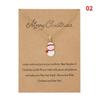 Charm Christmas Necklace for Women Men Merry Christmas Snowman Santa Claus Pendant Link Chain Necklace Xmas Jewelry Gifts