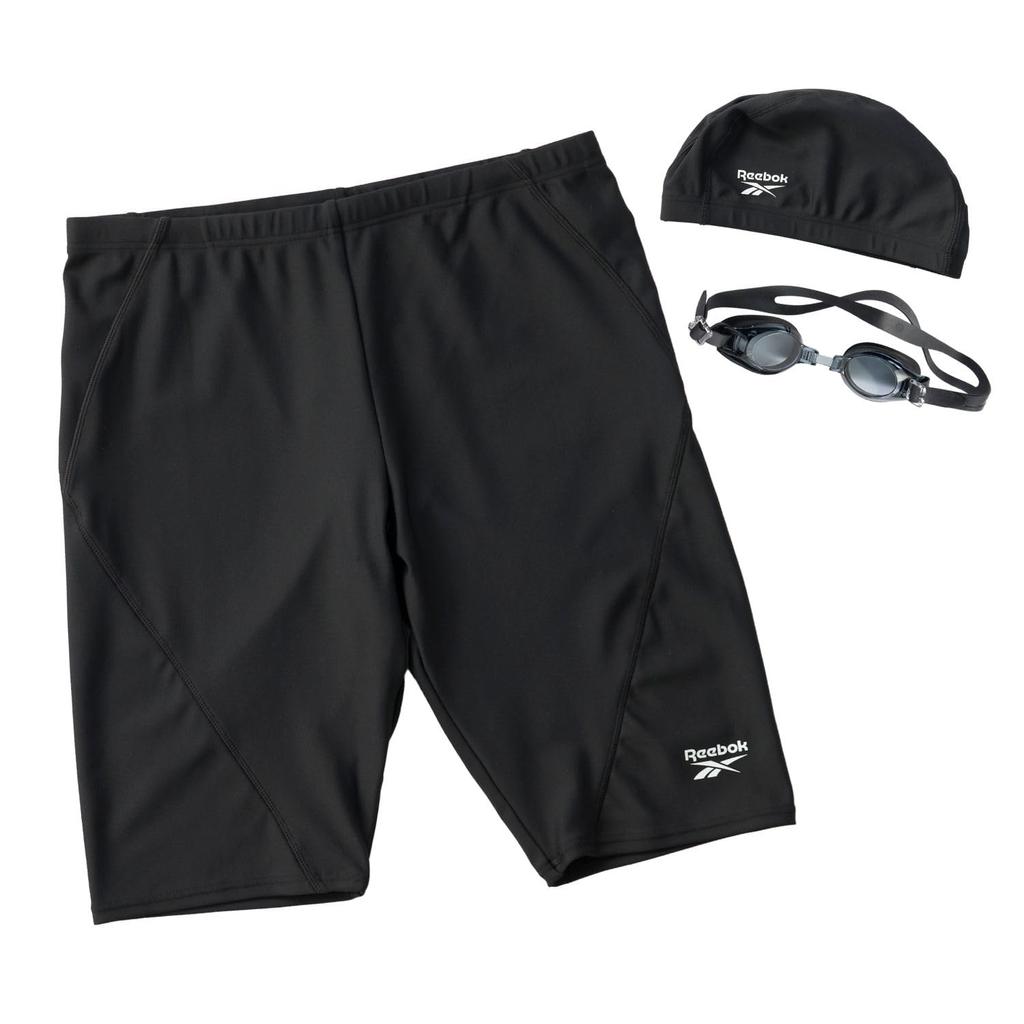 Reebok Swimsuit Set BBK Includes Swim and Goggles Men's 3-Piece (425755 LL) - Shorts, Cap,