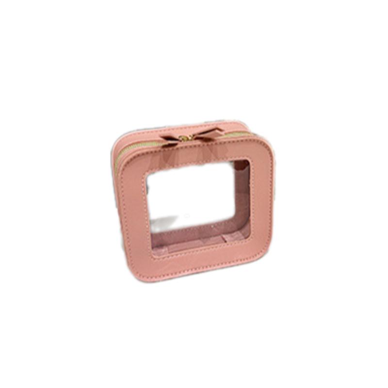 Borsa da Viaggio Piccola in Pelle Carina Trasparente per Trucco Organizer per Articoli da Toeletta Mini Borsa per Trucco Piccola Borsa per Cosmetici per Portafoglio