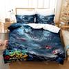 3D Print Nezha 2 Anime Bedding Set Single Twin Full Queen King Size Bed Set Adult Kid Bedroom Duvetcover Sets