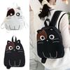 New Arrival 20l Canvas Cat Backpack For Girls And Boys Soft And Durable With Lovely Print