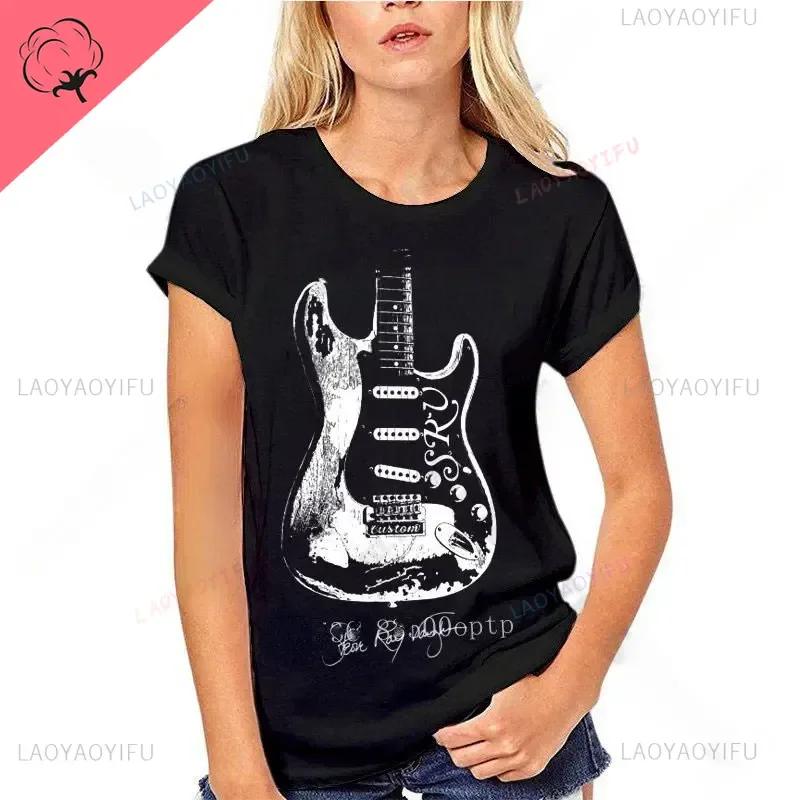 Man Woman Tee Stevie Ray Vaughan Guitar Blues Rock Legend SRV Unisex O-neck Fashion Graphic T Shirts Men Streetwear Clothing