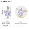 Original Charms Copper Purple Butterfly Beads Beads Fit Bracelet Women Jewelry Making Diy Gift