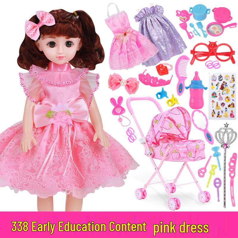 Princess Doll Stroller & Playhouse Set - Real Toy Birthday Gift for Girls