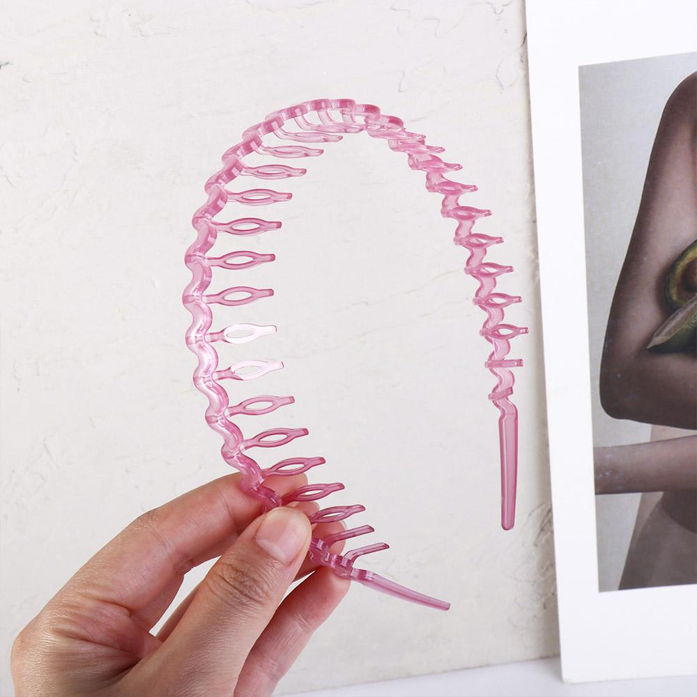 Hair Hoop Hair Comb Knotted Headwear Non-slip For Girls Korean Style Hairband Toothed Hair Band Wave Headband Hair Accessories