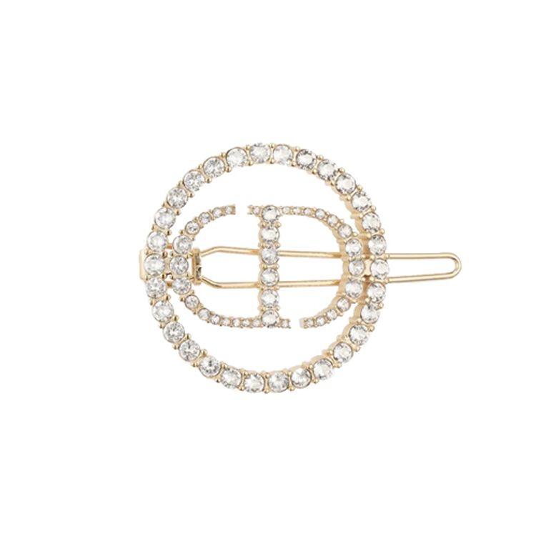 

Dior 30 Montaigne White Crystal Vintage Metal Hair Clip Unisex Hair Accessories Gold V0428MTGCY-D301 Gold