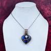 Labradorite Gemstone Pendant Copper Wire Wrapped Rainbow Moonstone Pendant