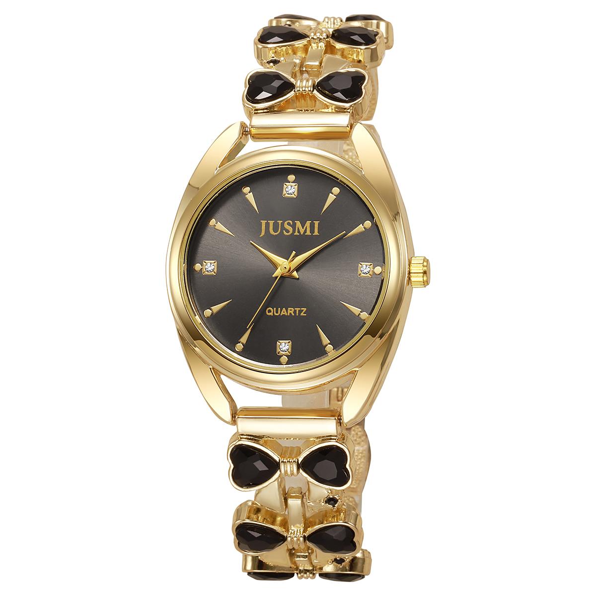 

Fashionable, personalized, light luxury heart-shaped strap, diamond scale ladies quartz watch, suitable for daily wear and Chri чорний