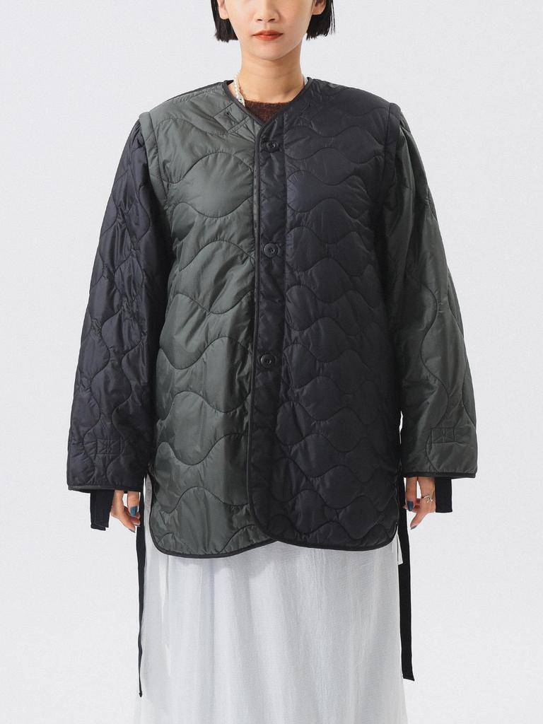 Beams Boy Crazy Detached Sleeve Liner Blouson, Women's, BLACK_CRZ 1