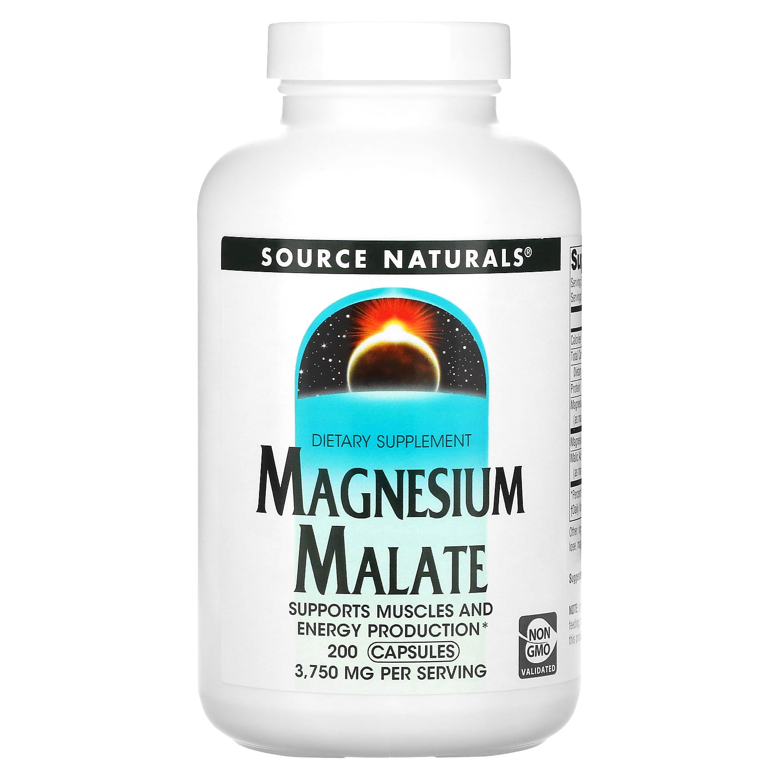 

Source Naturals, Magnesium Malate, 3,750 mg, 200 Capsules (625 mg per capsule)