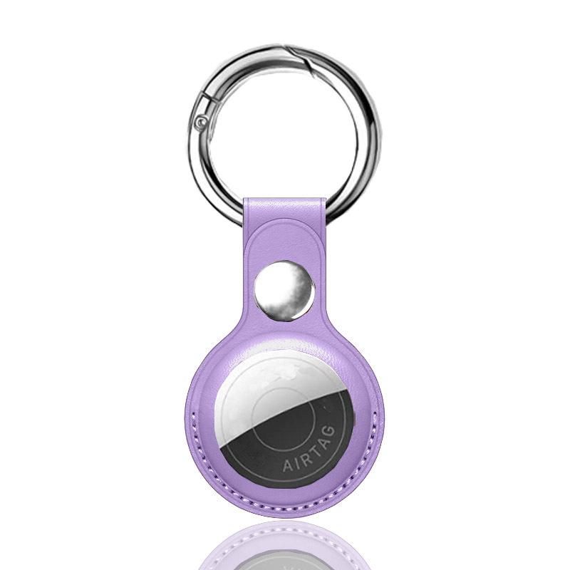 Apple AirTag Pet Tracker Protective Case with PU Leather and Finger Ring Buckle for Elderly - Anti-Lost Device