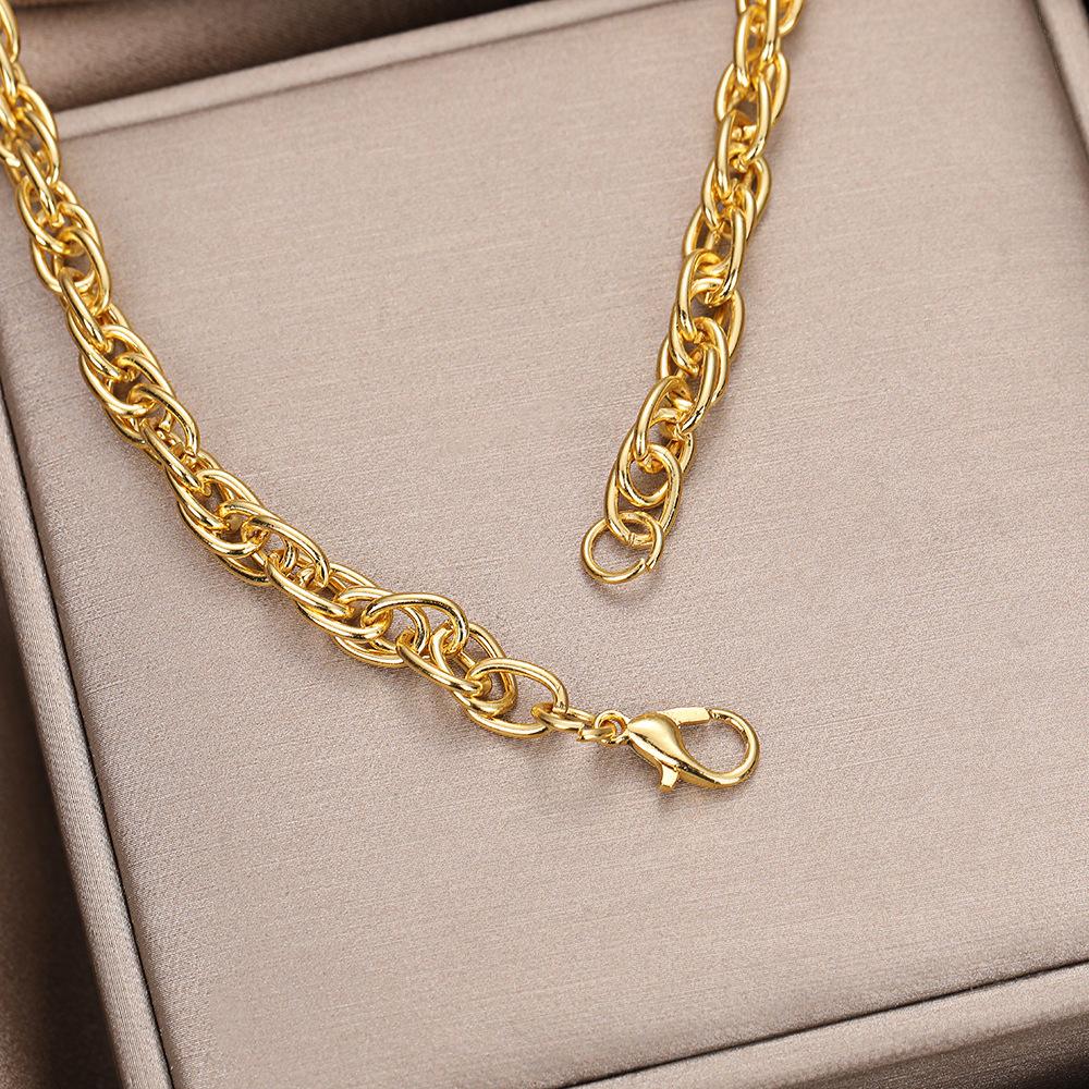 European and American hip hop exaggerated necklace big gold chain plastic simulation local tyrant gold performance festival performance props