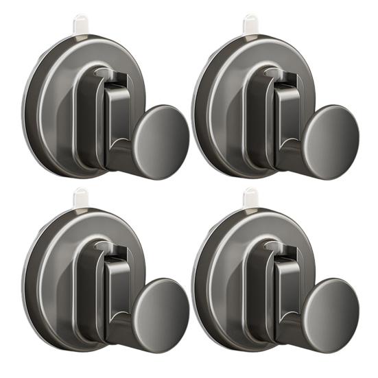 1/2/4/6Pcs Suction Cup Hooks No Drill Suction Towel Holder Multifunctional Glass Door Hooks Bathroom Hanging Hooks