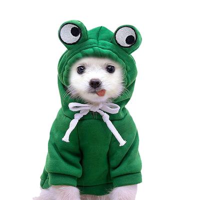 Roztomilá psia mikina Žabí tvar Psie kabáty Domáce zvieratko Halloween Cosplay Kostým Oblečenie pre domáce zvieratá Psie mikiny s kapucňou pre šteniatka Mačka