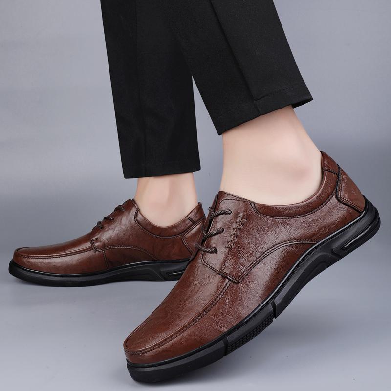Fashion Genuine Leather Winter Warm Plush Men’s Loafers Shoes Casual Business Comfort Soft Sole Elegant Oxford Shoes Flats High Quality